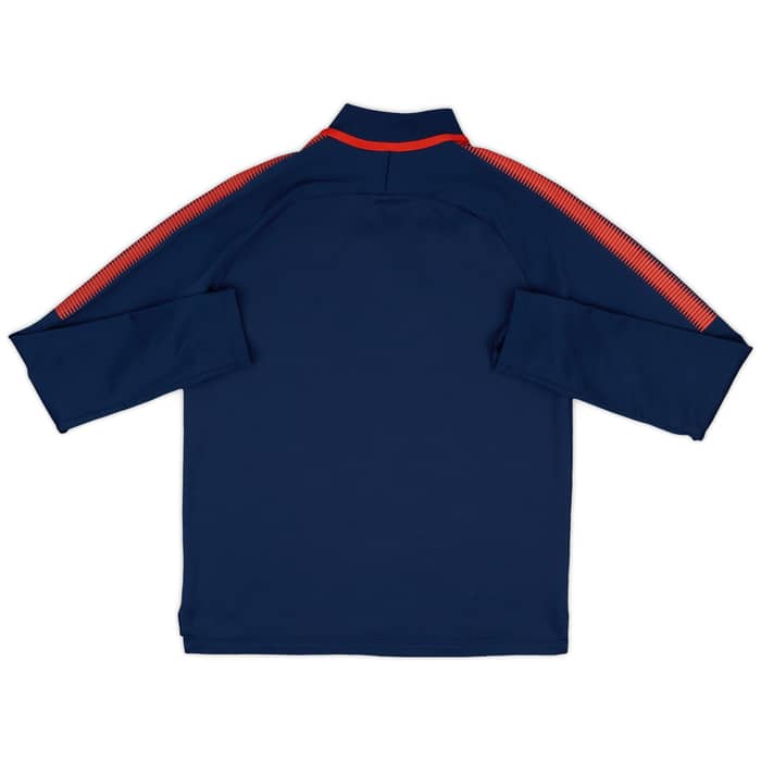 2017-18 Paris Saint-Germain Nike 1/4 Zip Drill Top - 9/10 - (XL.Boys)