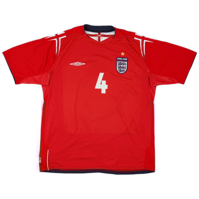 2004-06 England Away Shirt Gerrard #4 - 5/10 - (XL)