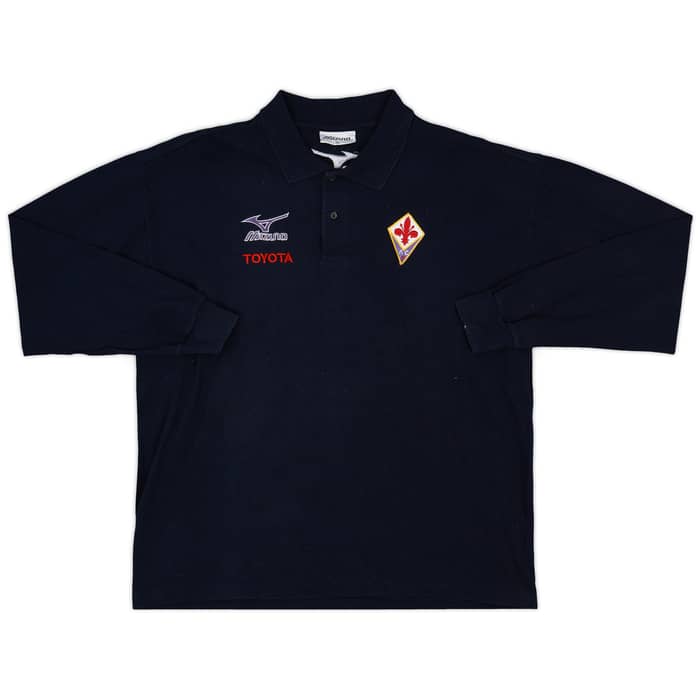 2001-02 Fiorentina Mizuno Polo L/S Shirt - 8/10 - (XL)