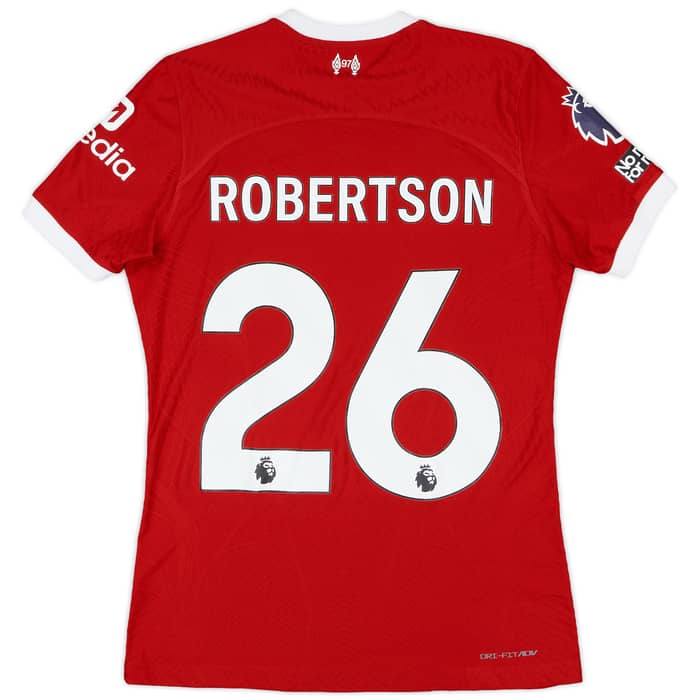 2023-24 Liverpool Match Issue Home Shirt Robertson #26
