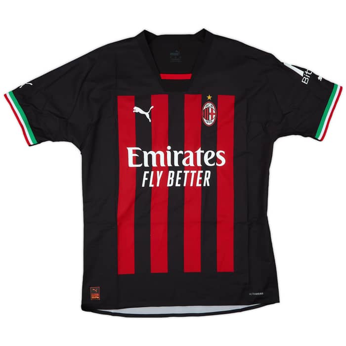 2022-23 AC Milan Authentic Home Shirt Ibrahimovic #11 - 9/10 - (XL)