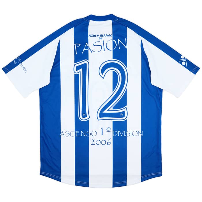 2005-06 Recreativo Huelva Special Promotion 'Ascenso 1º Divison' Home Shirt Pasion #12 (XL)