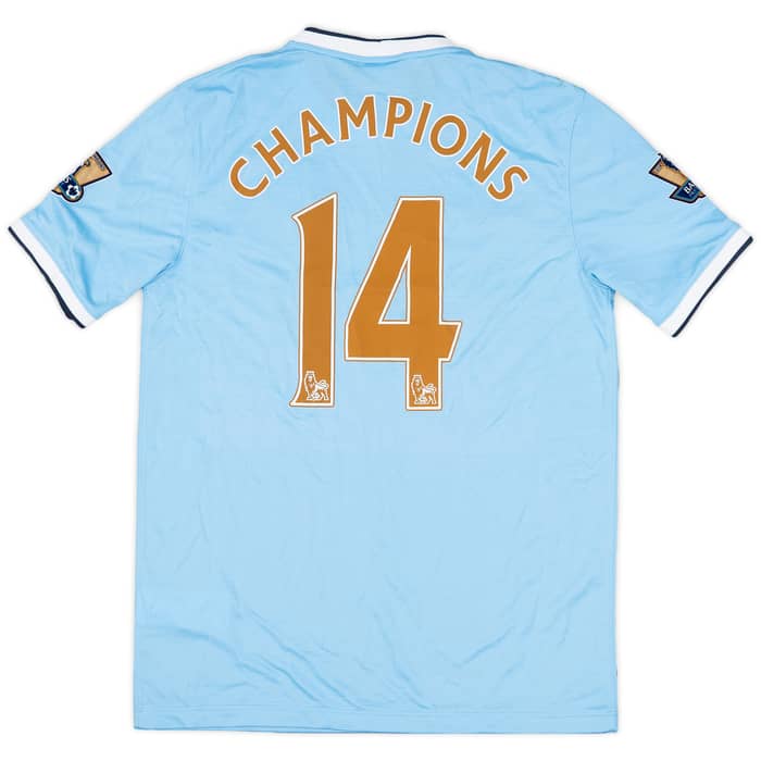 2013-14 Manchester City Home Shirt Champions #14 (M)