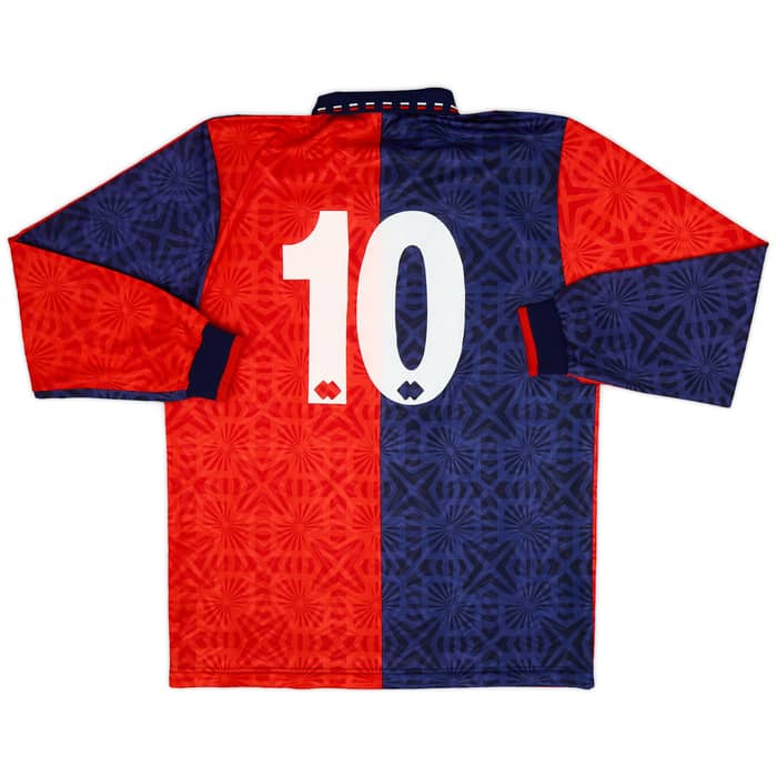 1992-94 Asics Template L/S Shirt (Genoa) #10 - 9/10 - (XL)
