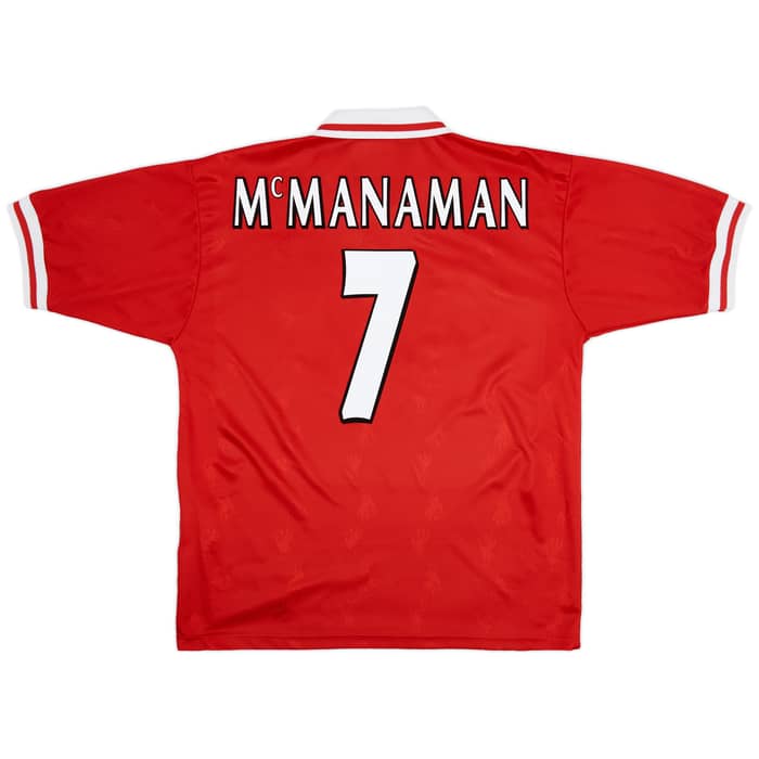 1996-98 Liverpool Home Shirt McManaman #7 - 8/10 - (L)