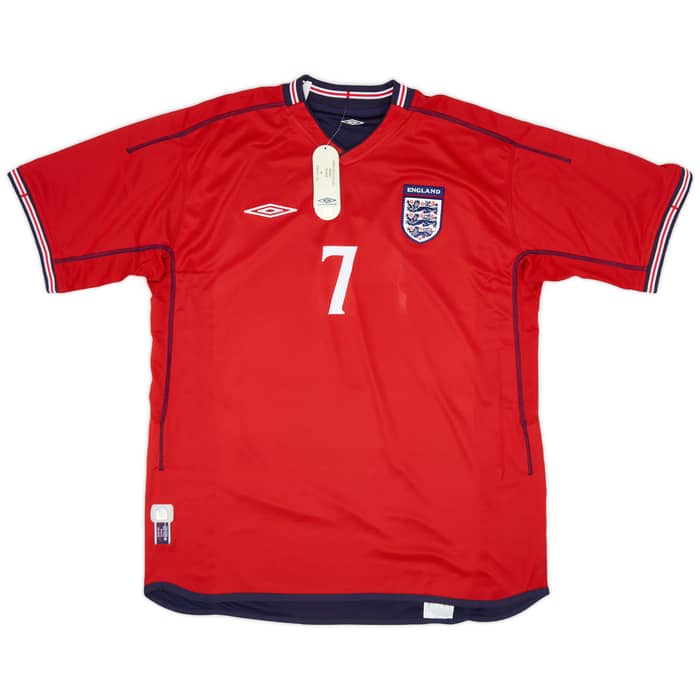 2002-04 England Away Shirt Beckham #7 (XL)