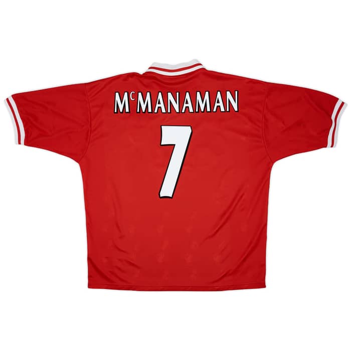 1996-98 Liverpool Home Shirt McManaman #7 - 8/10 - (XL)