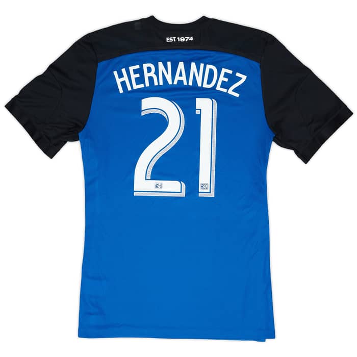 2014-15 San Jose Earthquakes Match Issue Home Shirt Hernandez #21