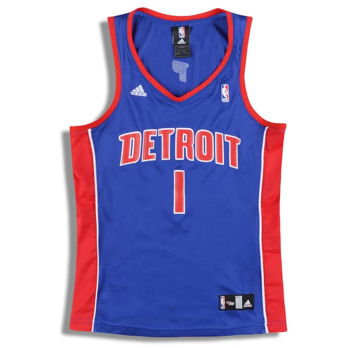2006-08 Detroit Pistons Billups #1 adidas Jersey (Away) Womens (S)