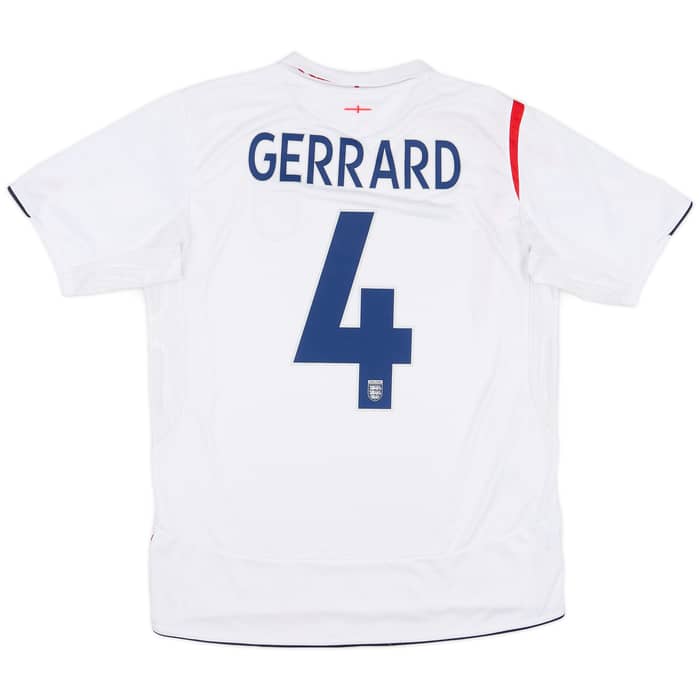 2005-07 England Home Shirt Gerrard #4 - 5/10 - (L)