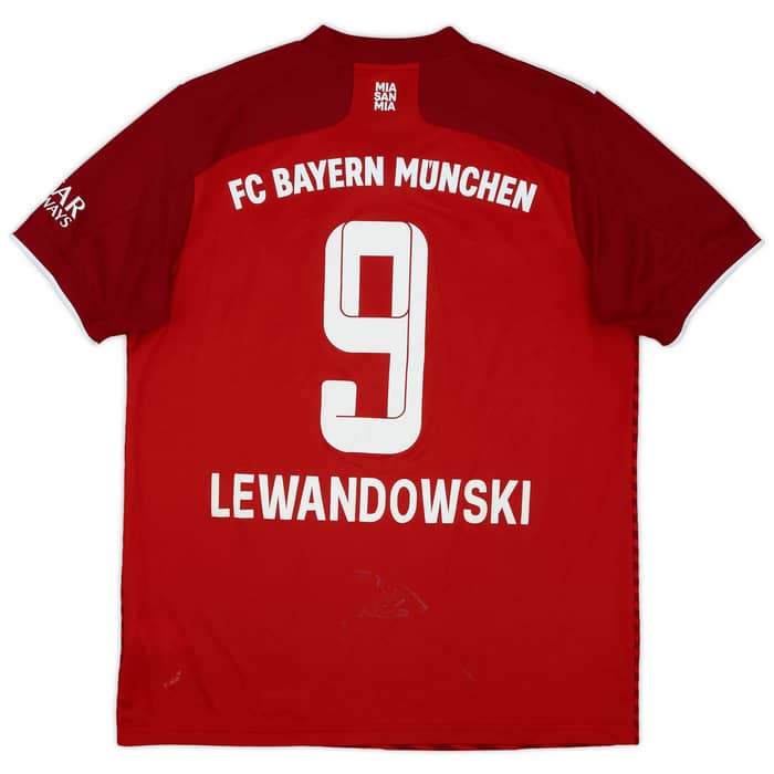 2021-22 Bayern Munich Home Shirt Lewandowski #9 - 6/10 - (L)