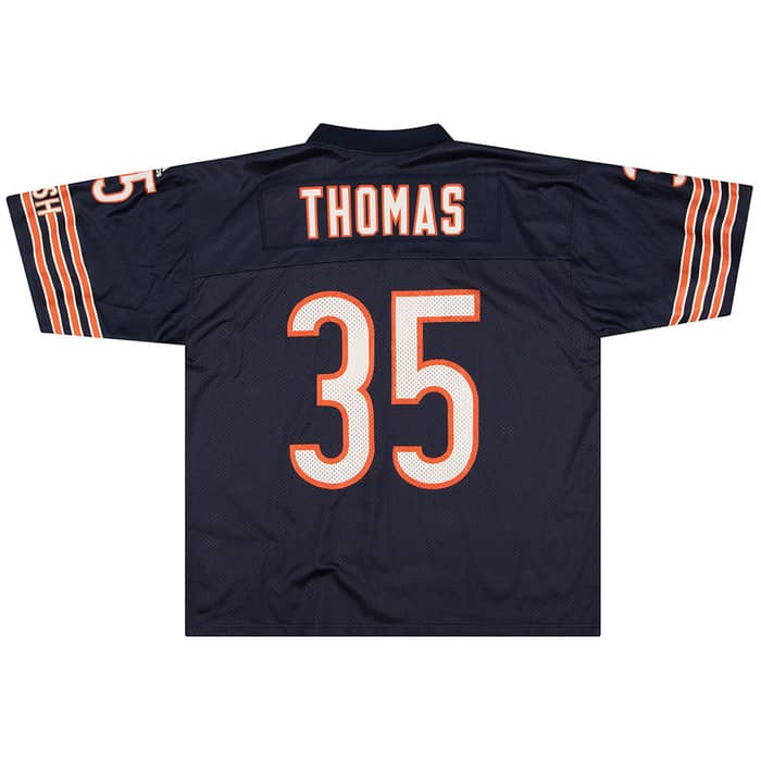 2001 Chicago Bears Thomas #35 adidas Jersey (Home) L