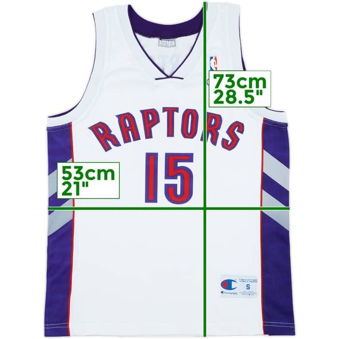 1999-04 Toronto Raptors Carter #15 Champion Home Jersey - 8/10 - (S)