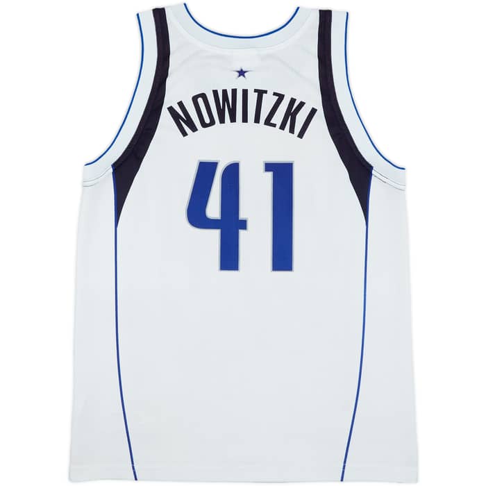 2001-10 Dallas Mavericks Nowitzki #41 Champion Home Jersey - 7/10 - (M)