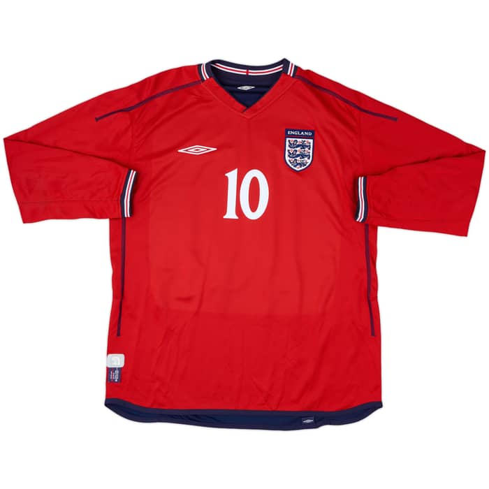 2002-04 England Away L/S Shirt Owen #10 - 9/10 - (L)