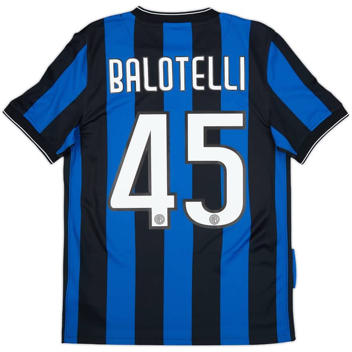 2009-10 Inter Milan Maillot Domicile Balotelli #45 - 10/10 - (S)