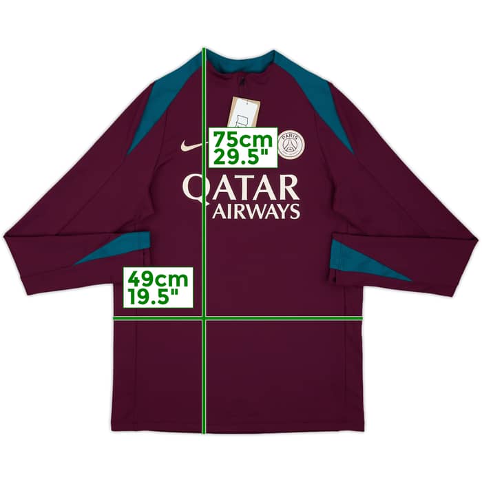 2024-25 Paris Saint-Germain Nike 1/4 Zip Drill Top (M)