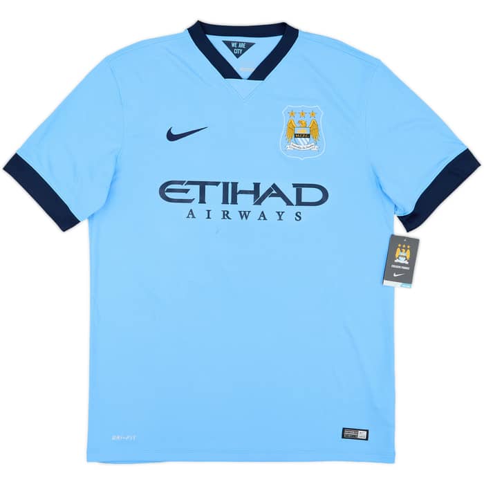 2014-15 Manchester City Home Shirt Kompany #4 (L)