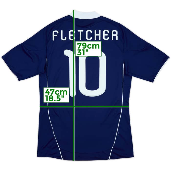2010-11 Scotland Home Shirt Fletcher #10 - 9/10 - (M)