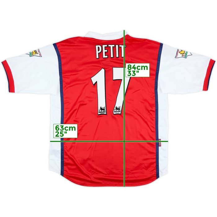1998-99 Arsenal Home Shirt Petit #17 - 10/10 - (XL)