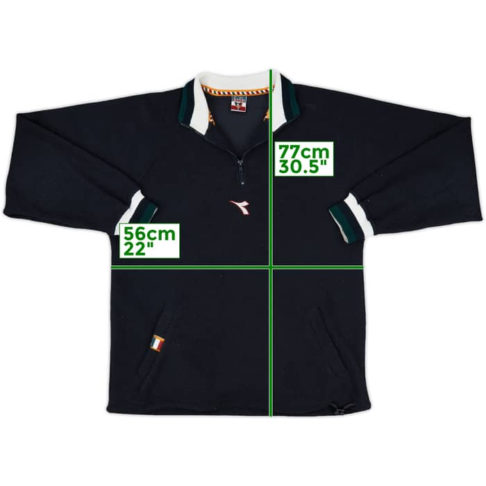 1990 Italy Diadora 1/4 Zip Fleece Top - 6/10 - (M)