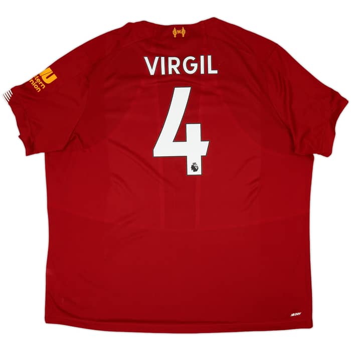 2019-20 Liverpool Home Shirt Virgil #4 - 9/10 - (3XL)
