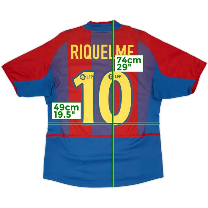 2002-03 Barcelona Home Shirt Riquelme #10 - 6/10 - (S)