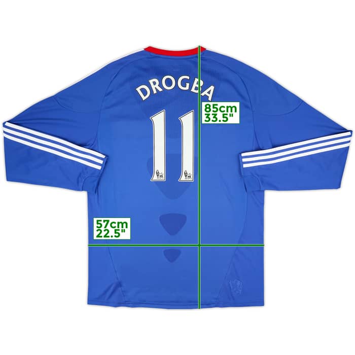 2010-11 Chelsea Home L/S Shirt Drogba #11 - 10/10 - (XL)