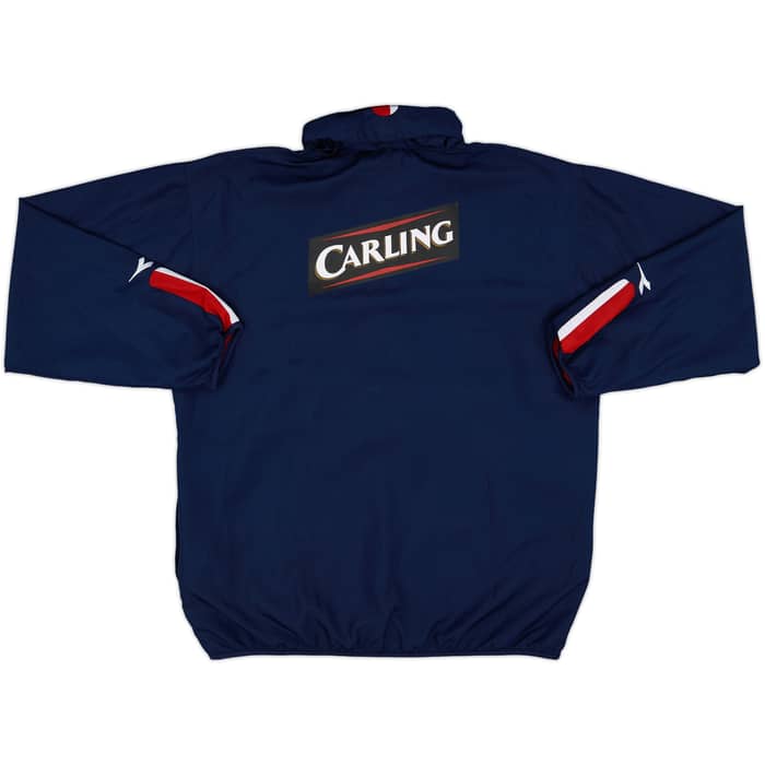 2002-03 Rangers Diadora Hooded 1/4 Zip Jacket - 10/10 - (L)