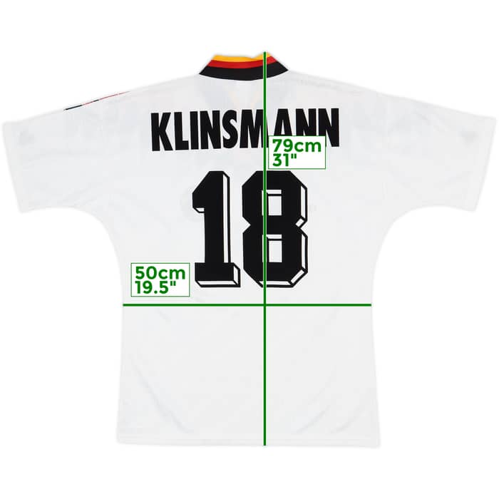 1994-96 Germany Home Shirt Klinsmann #18 - 8/10 - (M)