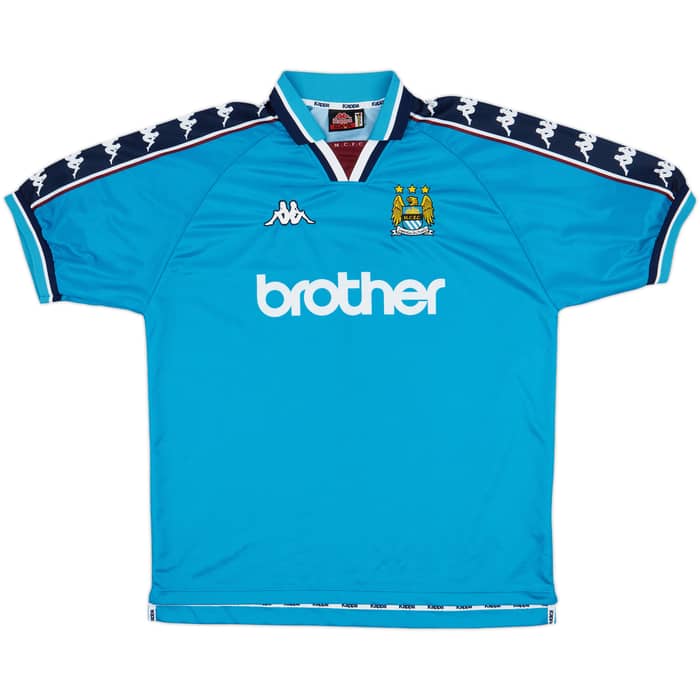 1997-99 Manchester City Home Shirt - 9/10 - (XL.Boys)