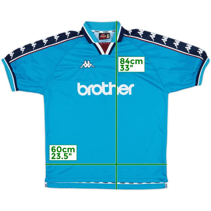 1997-99 Manchester City Home Shirt - 9/10 - (XL.Boys)