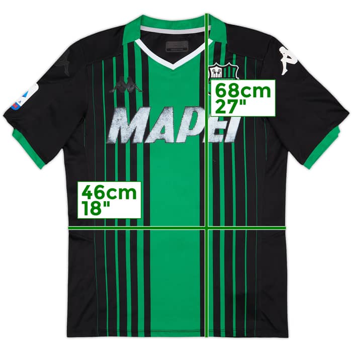 2019-20 Sassuolo Authentic Home Shirt Berardi #25 - 4/10 - (M)