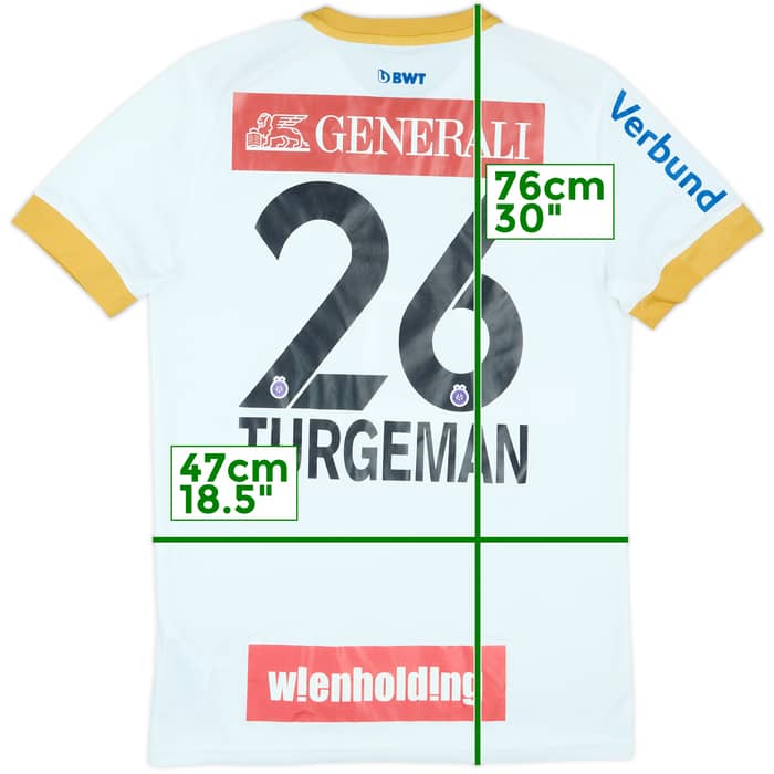 2018-19 Austria Vienna Match Issue Away Shirt Turgeman #26