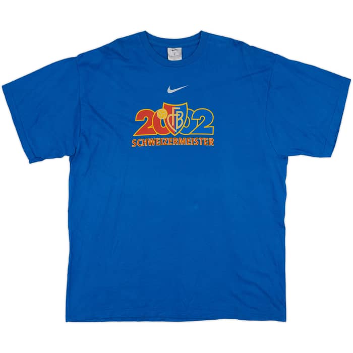 2002-03 FC Basel Nike Graphic Tee - 7/10 - (XXL)