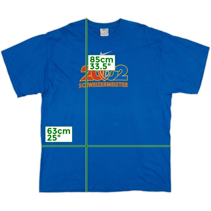 2002-03 FC Basel Nike Graphic Tee - 7/10 - (XXL)