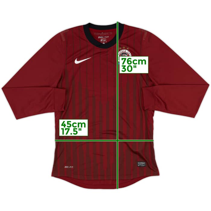 2011-12 Sparta Prague Player Issue Home L/S Shirt - 6/10 - (M)