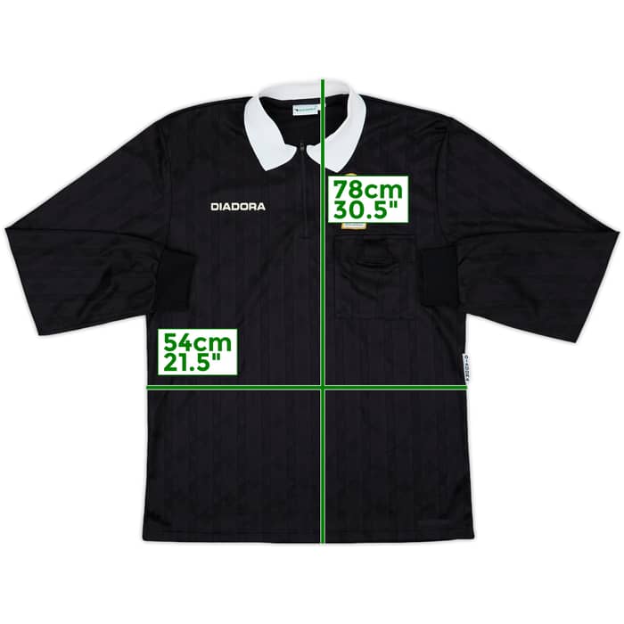 1990s Italy FIGC Diadora Referee L/S Shirt - 7/10 - (XL)