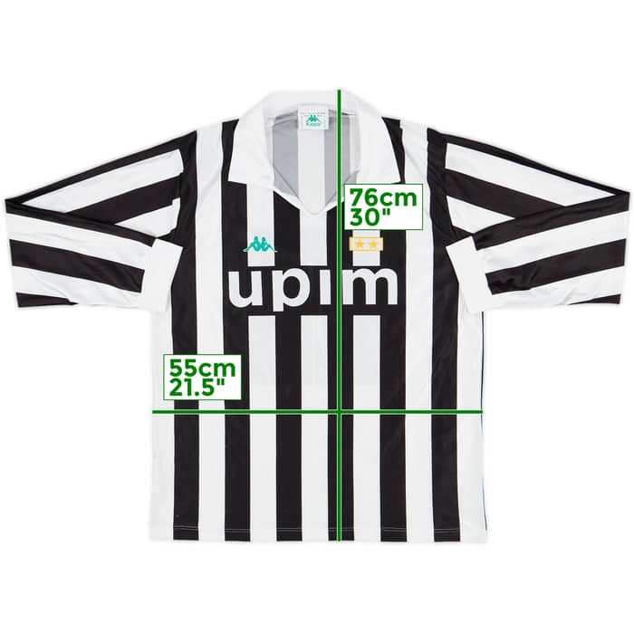 1991-92 Juventus Basic Home L/S Shirt - 9/10 - (XL)