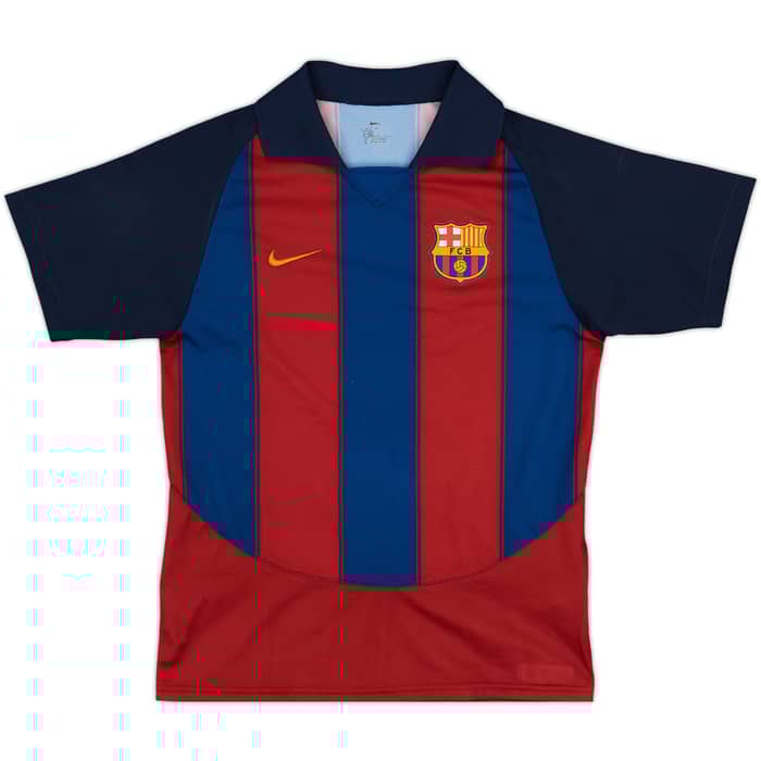 2003-04 Barcelona Basic Home Shirt - 8/10 - (M.Boys)