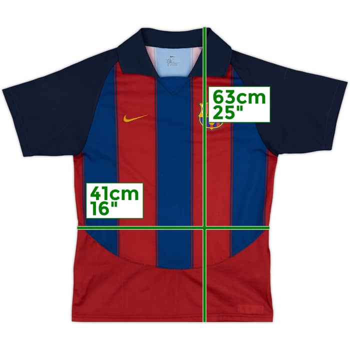 2003-04 Barcelona Basic Home Shirt - 8/10 - (M.Boys)