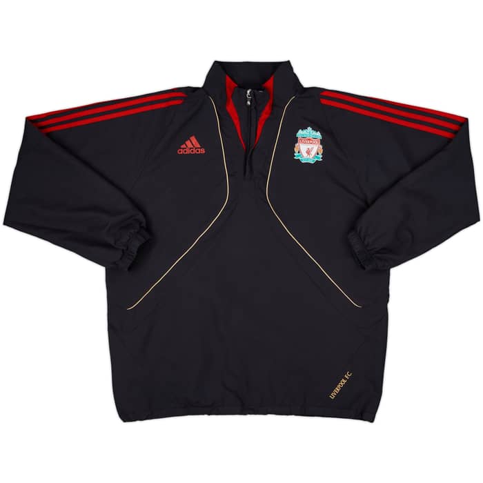 2009-10 Liverpool adidas 1/4 Zip Drill Top - 10/10 - (L)