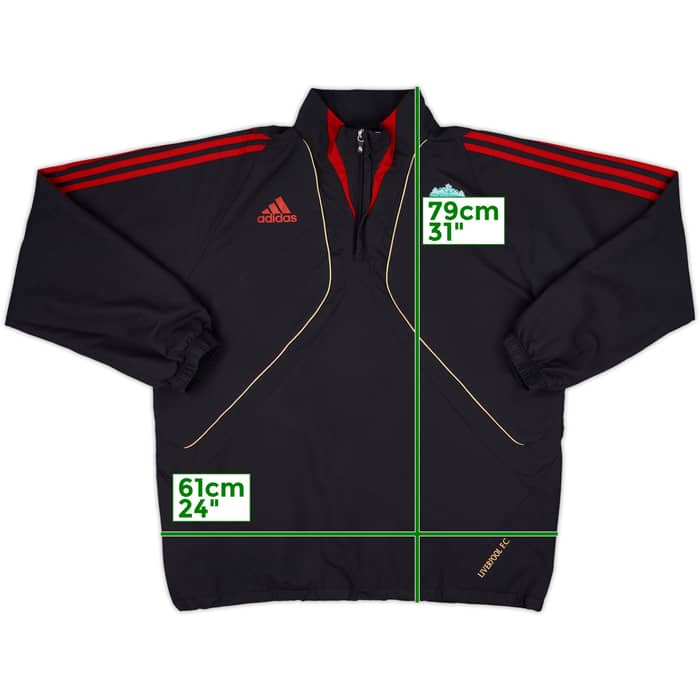 2009-10 Liverpool adidas 1/4 Zip Drill Top - 10/10 - (L)