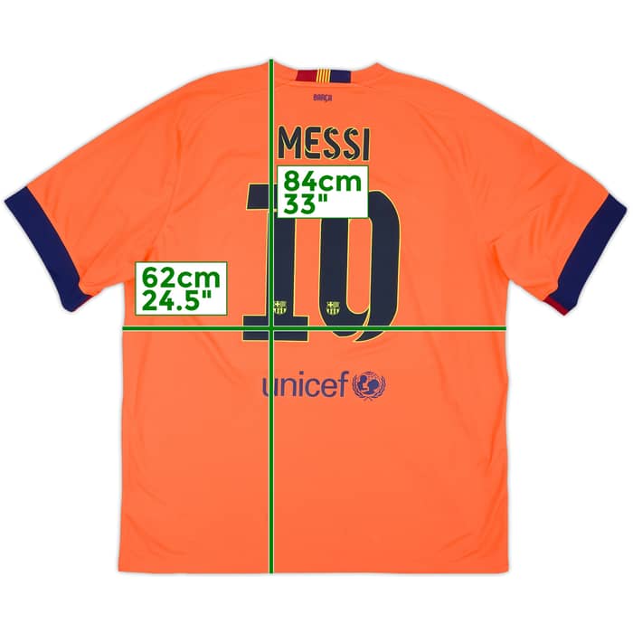 2014-15 Barcelona Away Shirt Messi #10 (XXL)
