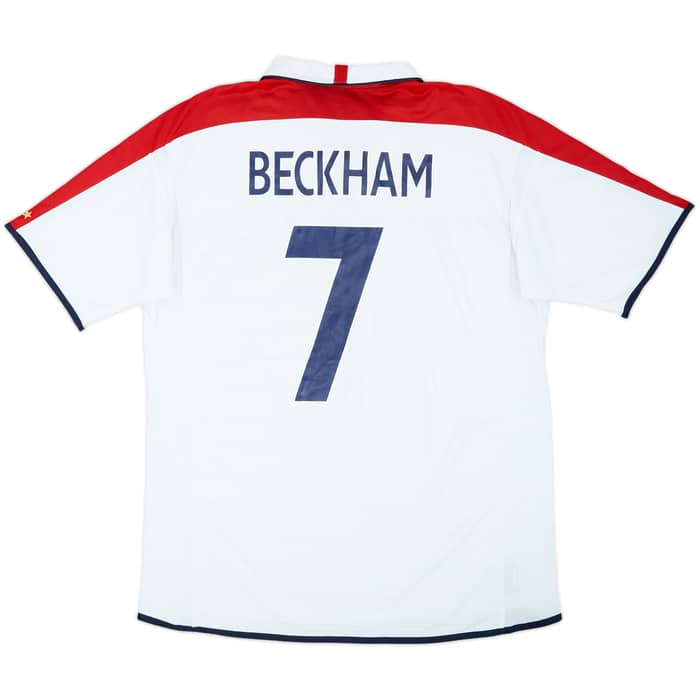 2003-05 England Home Shirt Beckham #7 - 6/10 - (XL)