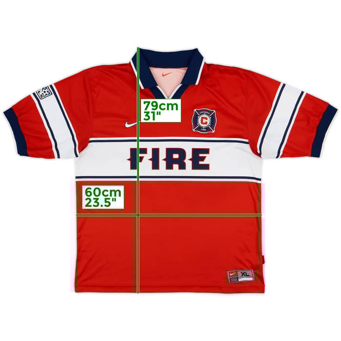 1998-00 Chicago Fire Home Shirt - 8/10 - (XL)