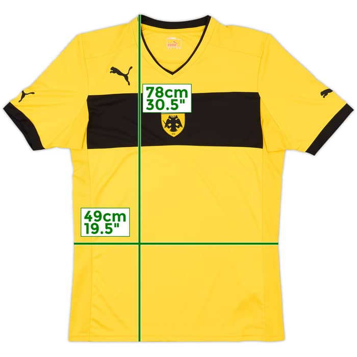 2012-13 AEK Athens Home Shirt - 9/10 - (L)