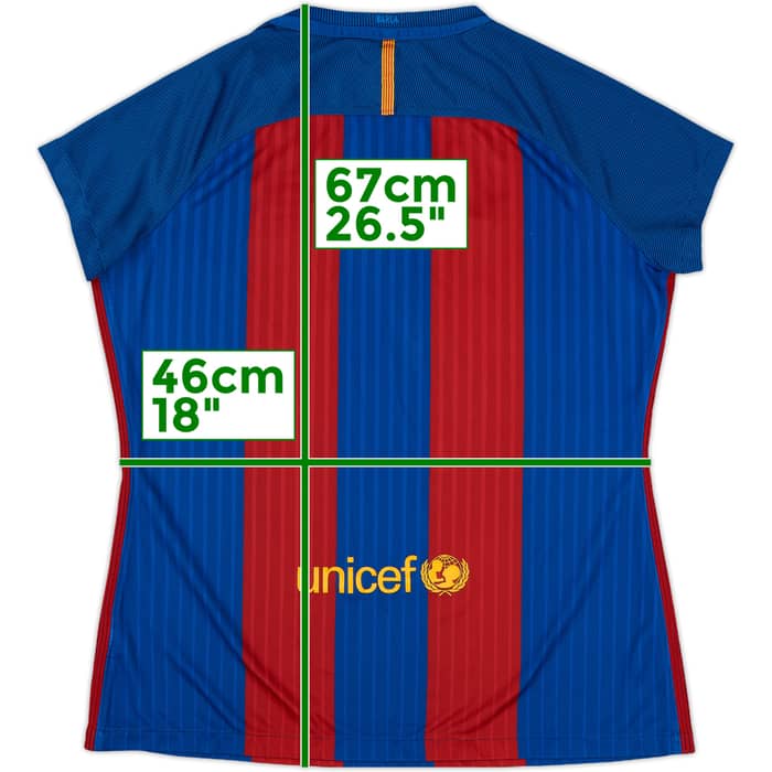 2016-17 Barcelona Home Shirt - 5/10 - (Women's XL)