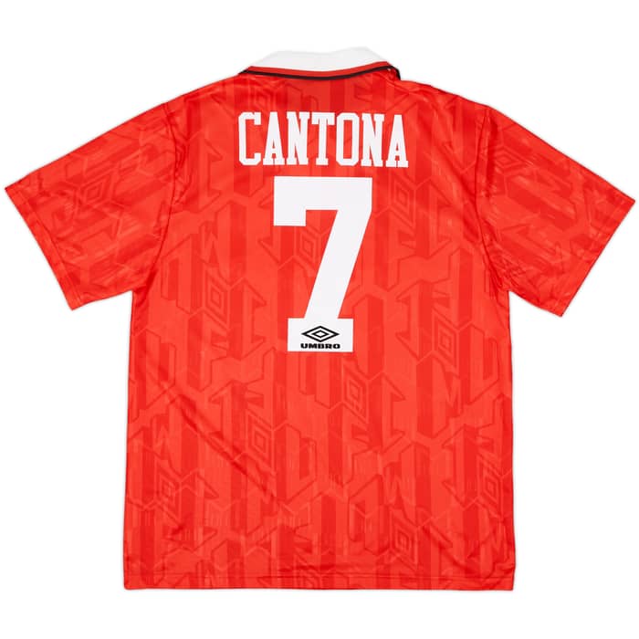 1992-94 Manchester United Home Shirt Cantona #7 - 6/10 - (L)