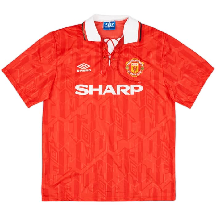 1992-94 Manchester United Home Shirt Cantona #7 - 6/10 - (L)